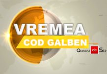 ATENȚIONARE METEOROLOGICĂB COD GALBEN