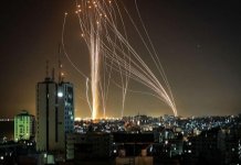 O serie de rachete au fost lansate din Gaza spre Israel