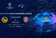 Meciul CFR Cluj – Young Boys se vede astăzi, în direct, pe Digi Sport 1
