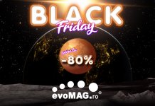 evoMAG dă startul Black Friday pe 29 octombrie și anunță reduceri de până la 80% la peste 150.000 de produse