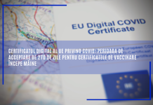 Certificatul digital al UE privind COVID: Perioada de acceptare de 270 de zile pentru certificatele de vaccinare începe astazi