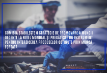 Comisia stabilește o strategie de promovare a muncii decente la nivel mondial și pregătește un instrument pentru interzicerea produselor obținute prin muncă forțată