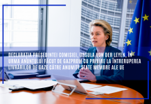Declarația președintei Comisiei, Ursula von der Leyen, în urma anunțului făcut de Gazprom cu privire la întreruperea livrărilor de gaze către anumite state membre ale UE