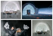 Cum arata hotelul construit partial de o romanca in apropiere de Cercul Polar