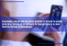 Platformele online pun un accent deosebit pe alegeri în cadrul celui de al treilea set de rapoarte în temeiul Codului de bune practici privind dezinformarea