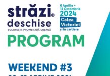 „STRĂZI DESCHISE, BUCUREȘTI – PROMENADĂ URBANĂ” – PROGRAM 20-21 APRILIE