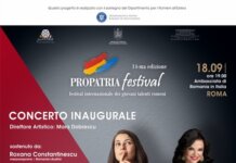 A 14-a ediție a Festivalului Internațional Propatria, dedicat românilor din diaspora, se deschide pe 18 septembrie la Roma