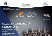 Festivalul Internațional ProPatria – Tinere Talente Românești – 14 își încheie călătoria la Ateneul Român cu un concert de gală susținut de soprana Teodora Gheorghiu și bas-baritonul Sorin Coliban