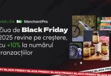 MerchantPro: Ziua de Black Friday 2025 revine pe creștere, cu +10% la numărul tranzacțiilor. Sănătatea, cultura și pasiunile urcă în topul vânzărilor, în timp ce Fashionul și Home&Deco pierd teren în fața comerțului non UE low-cost.