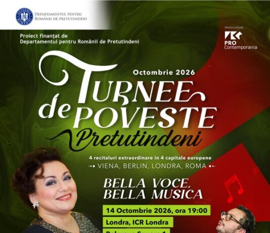 Bella voce, Bella musica – recital al sopranei Leontina Văduva și al pianistului Cătălin Răducanu, pe 14 octombrie, la Londra